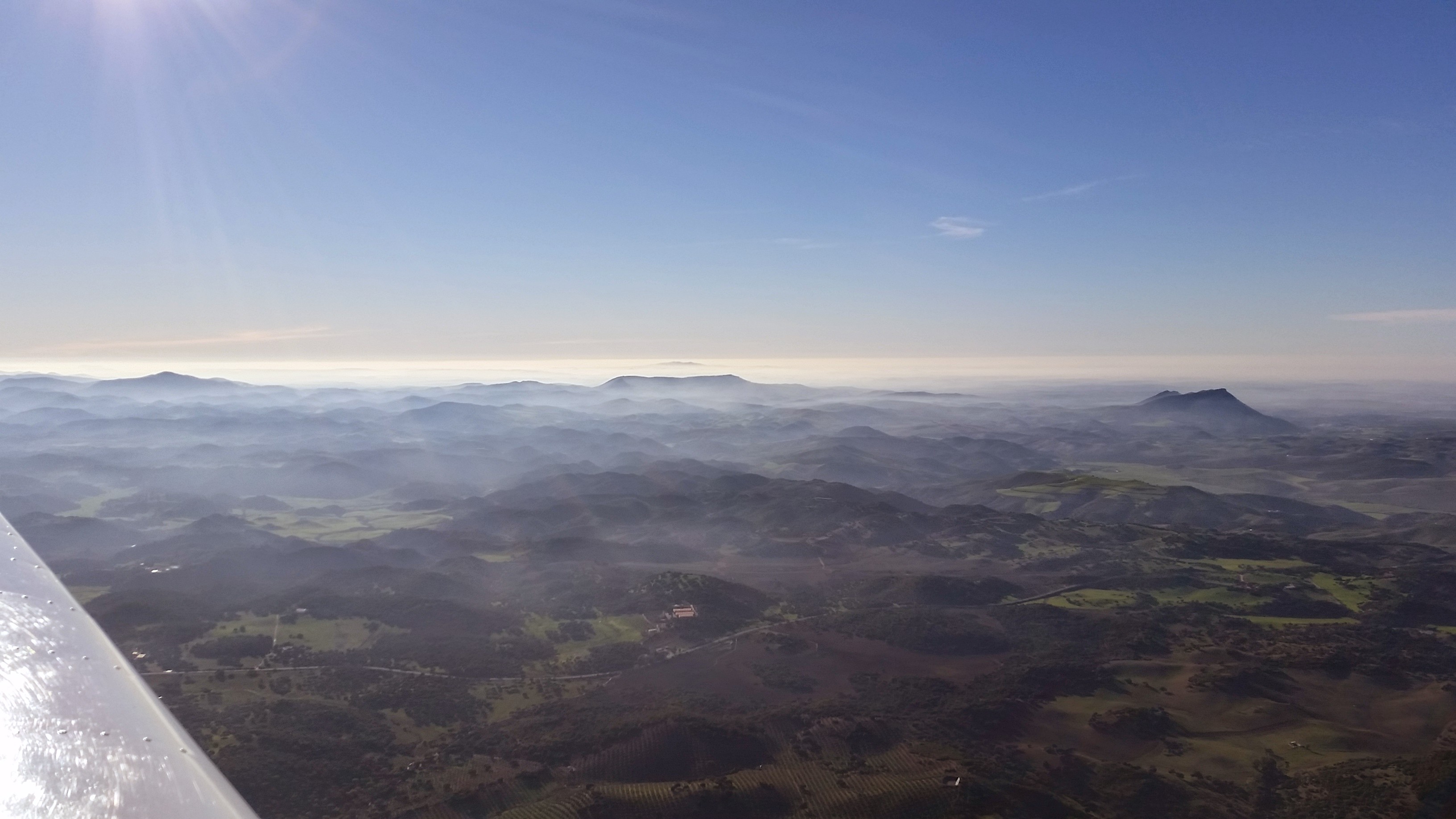 Suedoestlich Moron im Dezember 2014 mit dem UL in Spanien